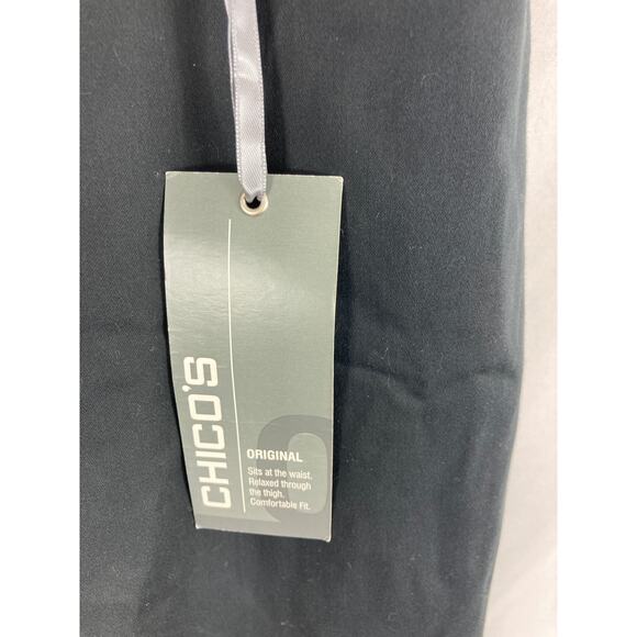 NWT Chicos Original Fit Karsen Twill Dress Pant Size .5 short / Small Black - Picture 2 of 4